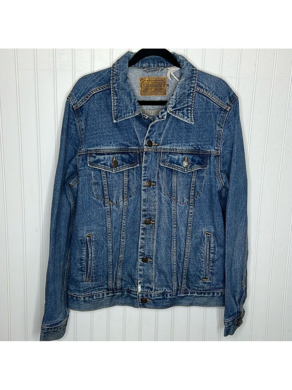 - Schmidt Button Up Denim Jacket Size Large